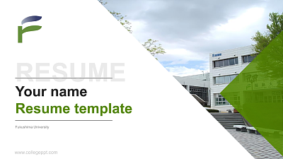 Fukushima University Resume PPT Template