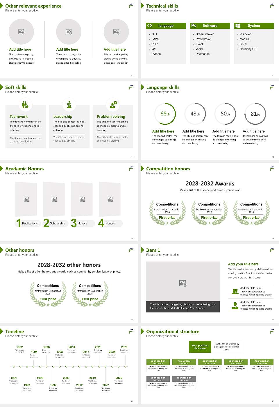 Fukushima University Resume PPT Template16:9 ratio PPT effect preview image3