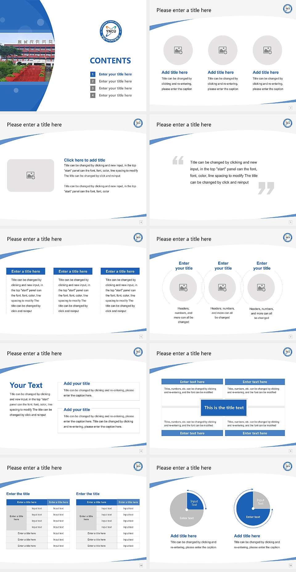 Youngnam Cyber University Course/Courseware Creation PPT Template4:3 ratio PPT effect preview image2