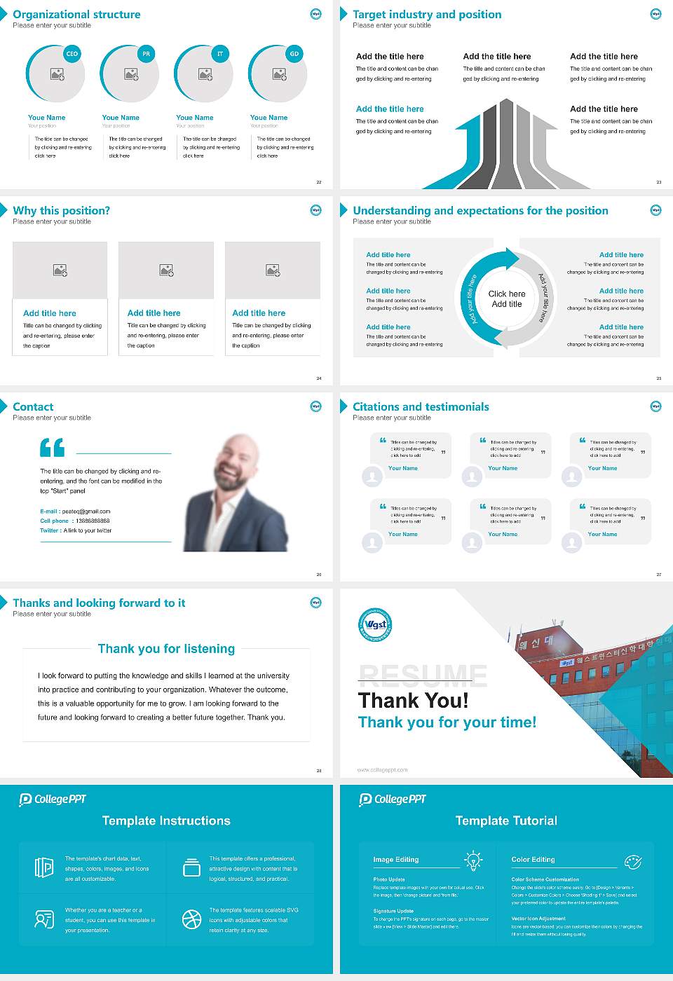 Westminster Graduate School of Theology Resume PPT Template16:9 ratio PPT effect preview image4