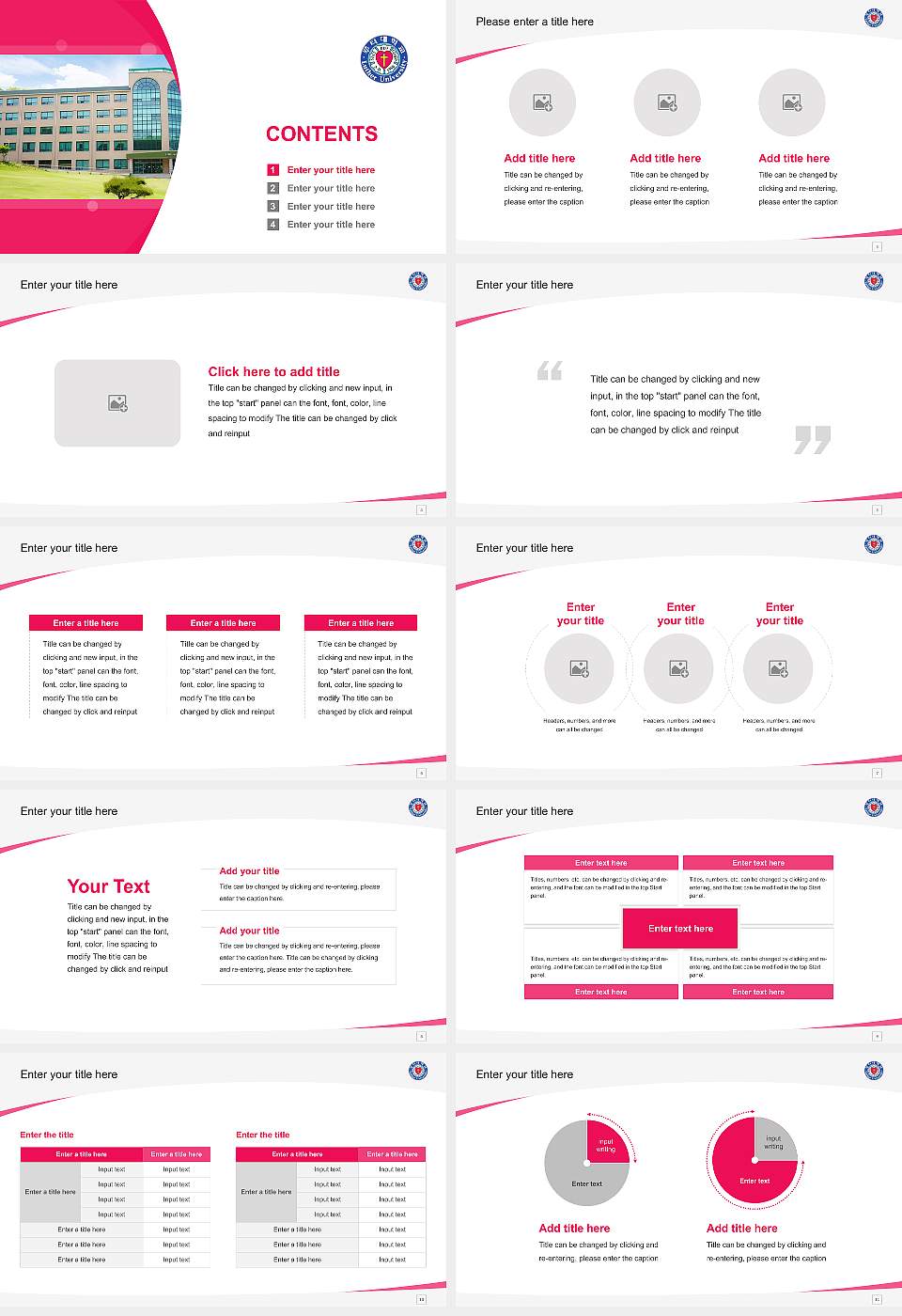 Luther University Course/Courseware Creation PPT Template16:9 ratio PPT effect preview image2