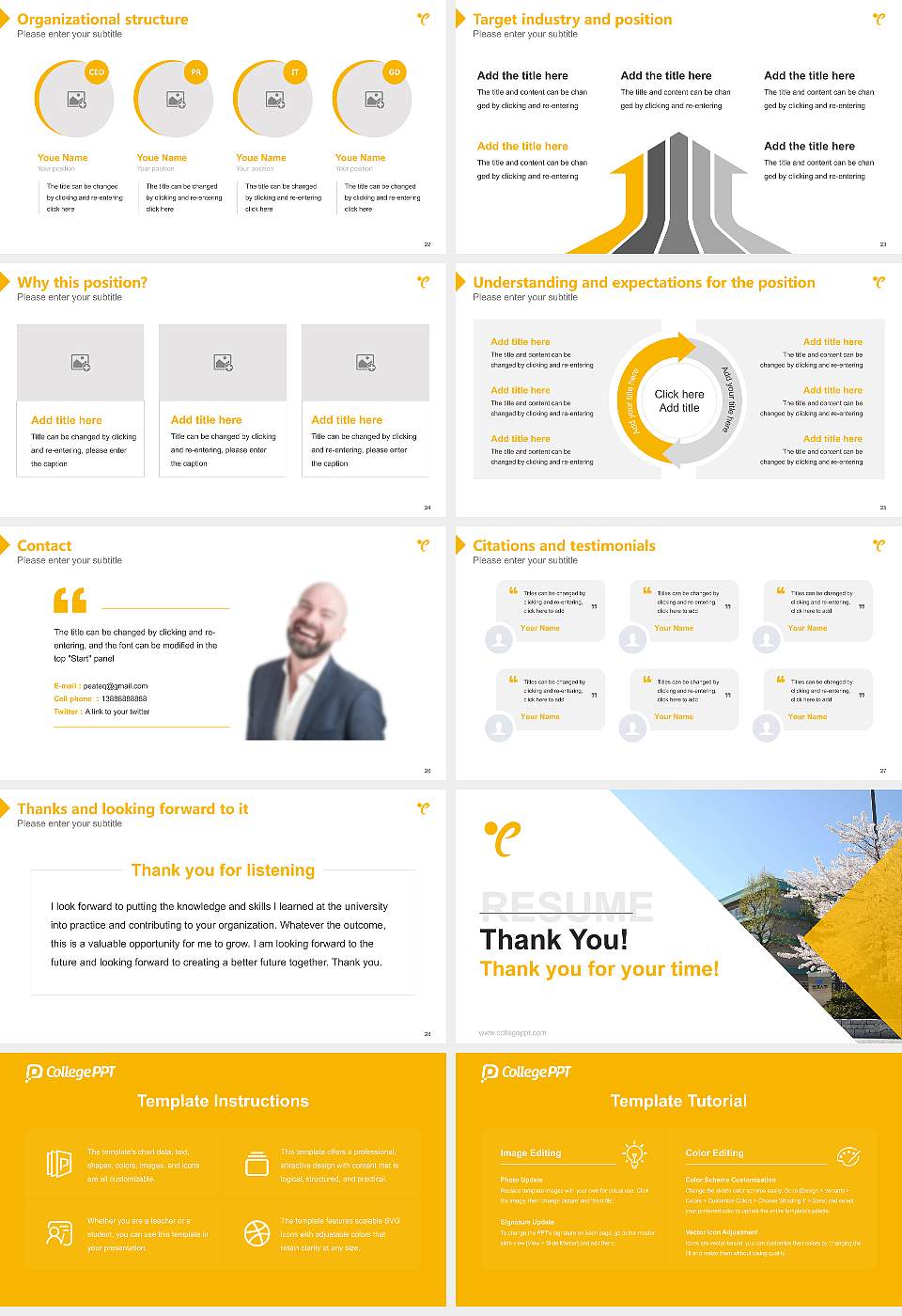 Ehime University Resume PPT Template16:9 ratio PPT effect preview image4