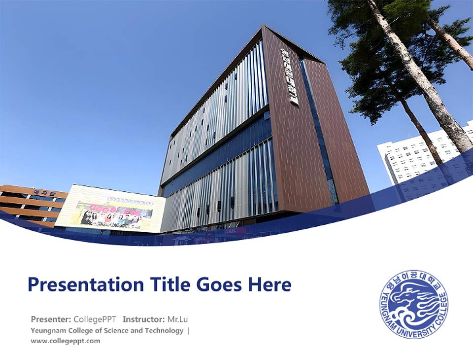 Yeungnam College of Science and Technology Course/Courseware Creation PPT Template4:3 ratio PPT effect preview image5