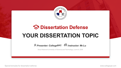 Seoul National University of Science and Technology Graduation Thesis Defense PPT Template
