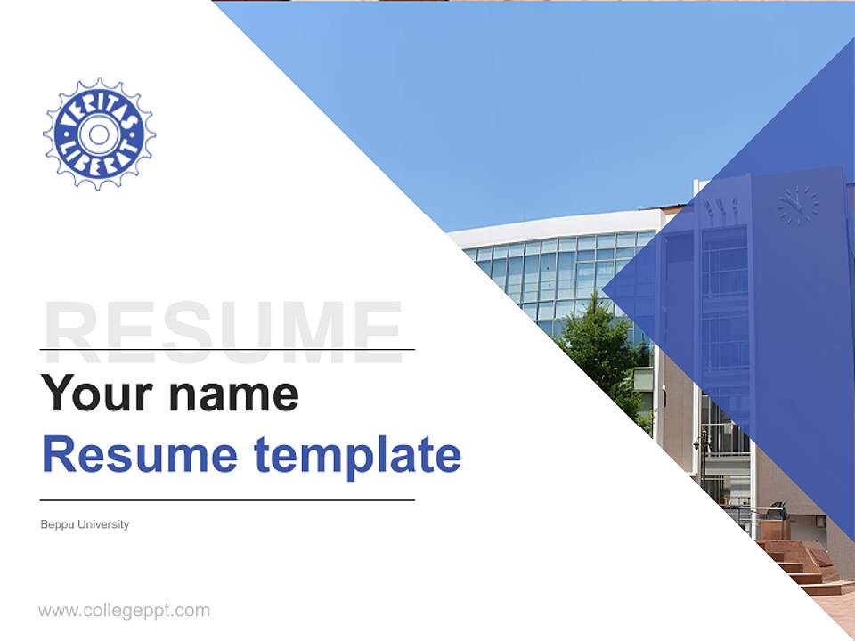 Beppu University Resume PPT Template4:3 ratio PPT effect preview image5