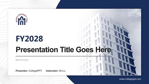 Masan University Academic Presentation/Research Findings Report PPT Template