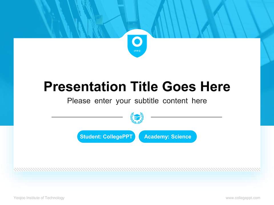 Yeojoo Institute of Technology National Scholarship Defense PPT Template4:3 ratio PPT effect preview image4