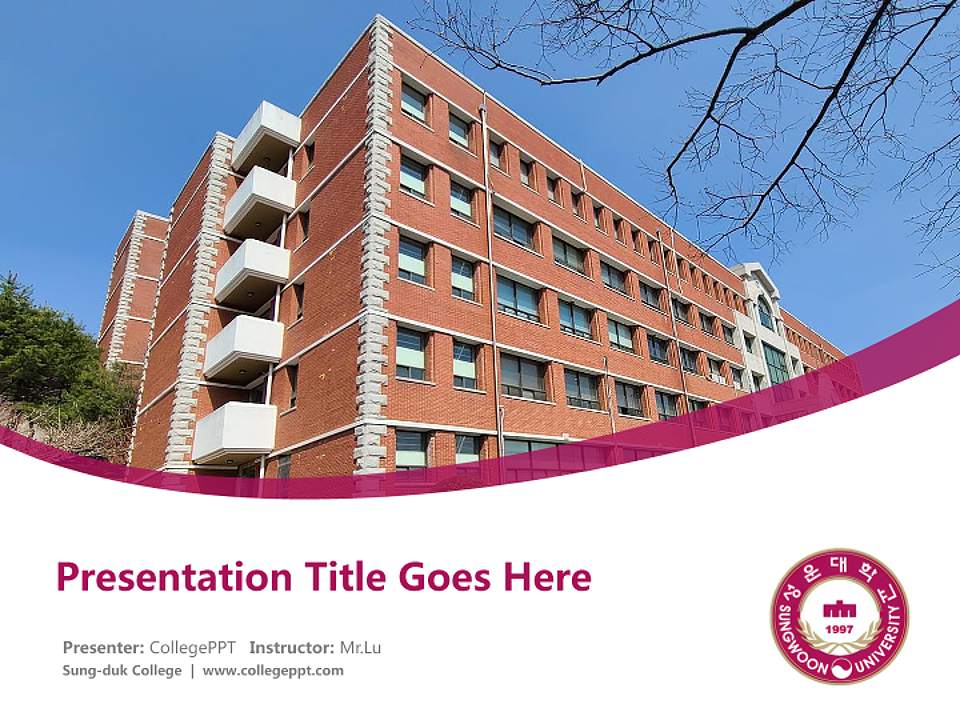 Sung-duk College Course/Courseware Creation PPT Template4:3 ratio PPT effect preview image5