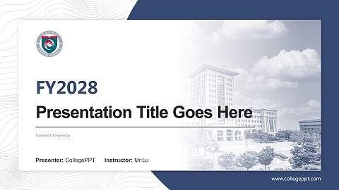 Sunmoon University Academic Presentation/Research Findings Report PPT Template
