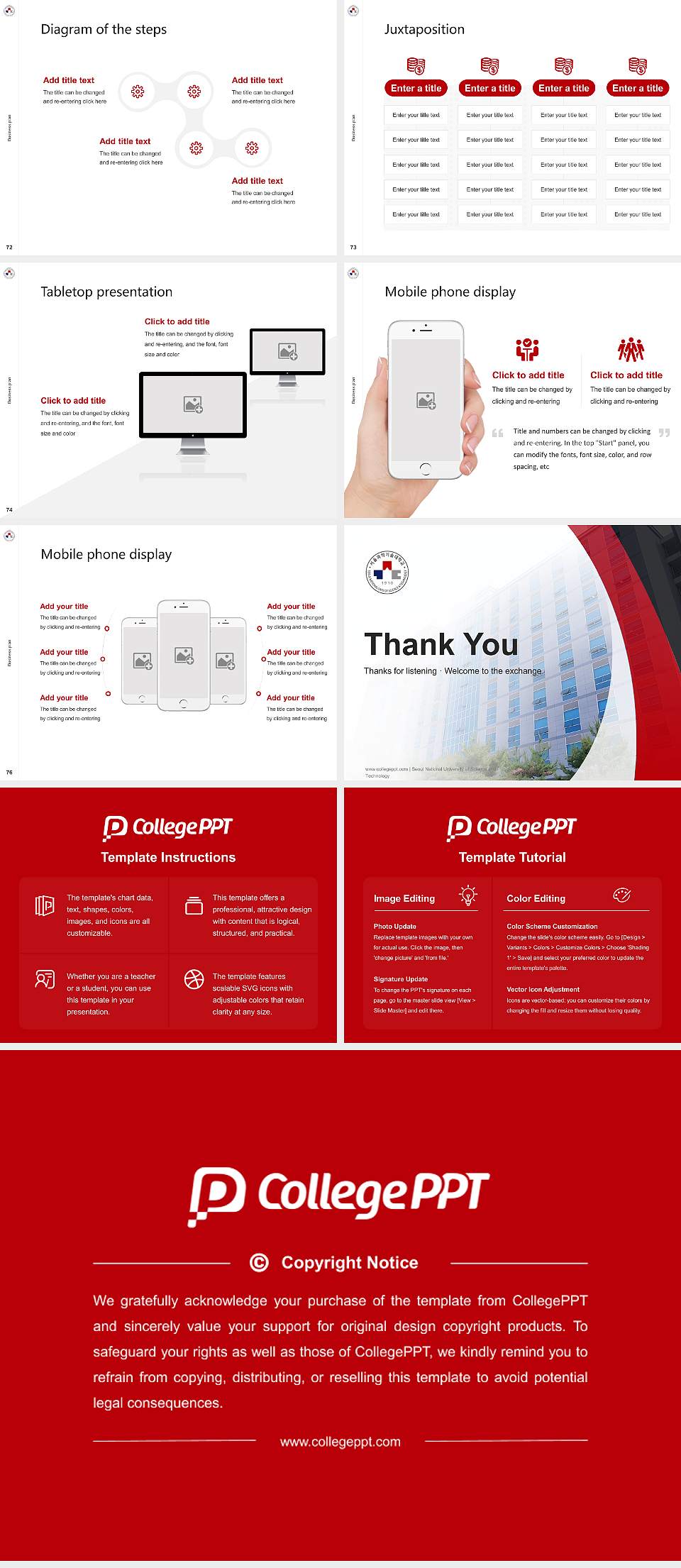 Seoul National University of Science and Technology Competition/Entrepreneurship Contest PPT Template4:3 ratio PPT effect preview image9