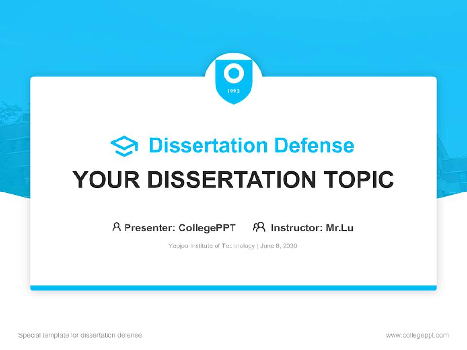 Yeojoo Institute of Technology Graduation Thesis Defense PPT Template4:3 ratio PPT effect preview image7
