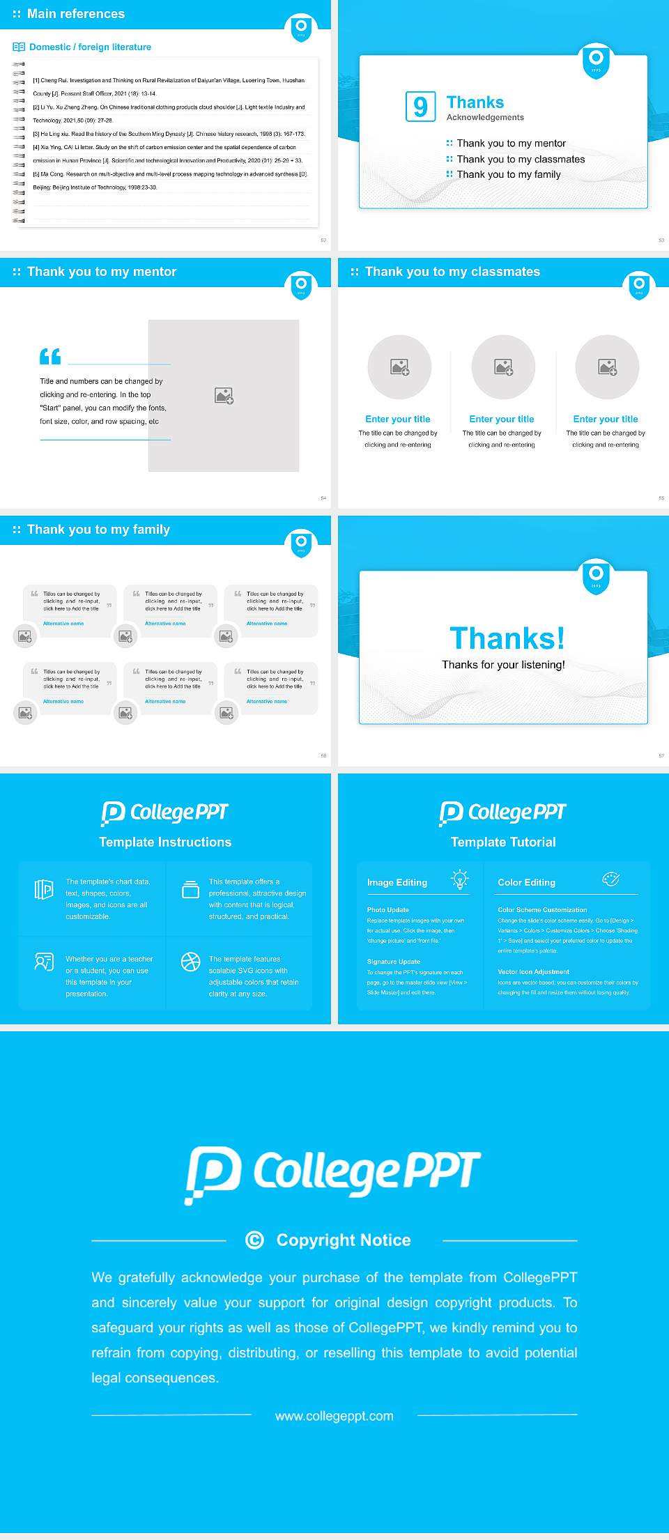 Yeojoo Institute of Technology Graduation Thesis Defense PPT Template4:3 ratio PPT effect preview image7