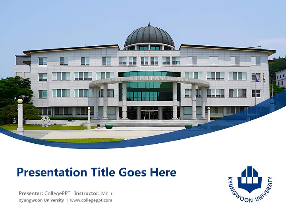 Kyungwoon University Course/Courseware Creation PPT Template4:3 ratio PPT effect preview image5