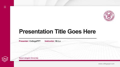 Seoul Jangsin University Thesis Proposal/Graduation Defense PPT Template