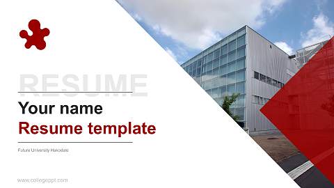 Future University Hakodate Resume PPT Template