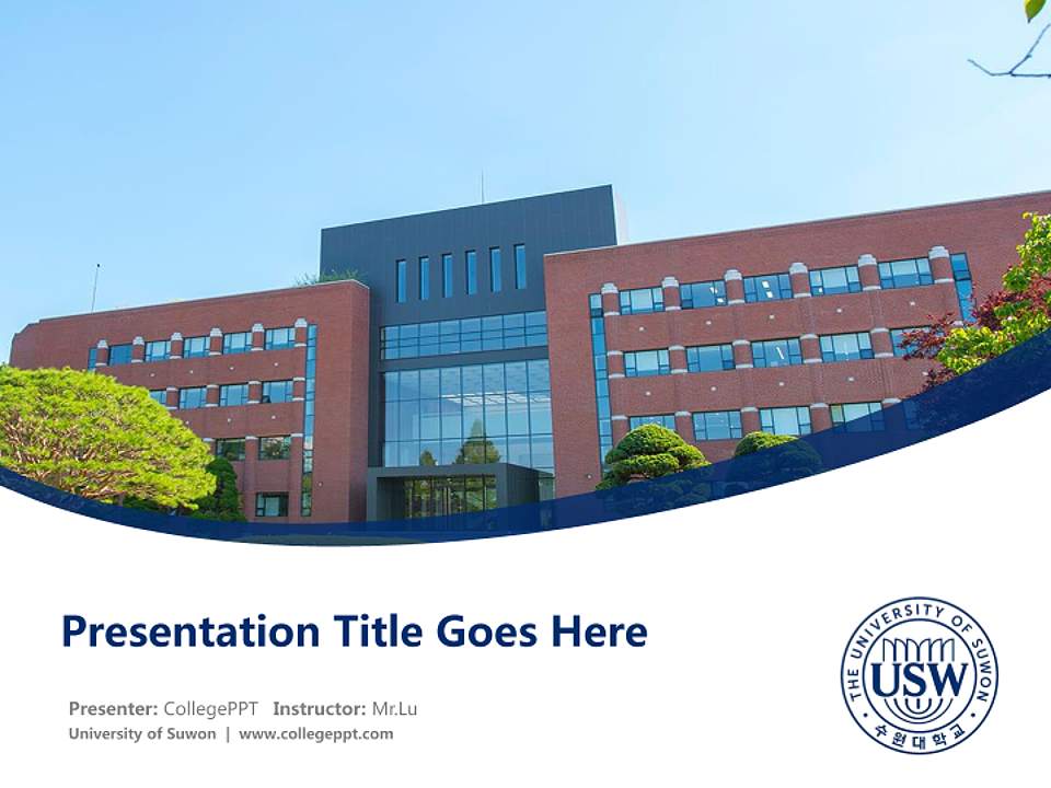 University of Suwon Course/Courseware Creation PPT Template4:3 ratio PPT effect preview image5