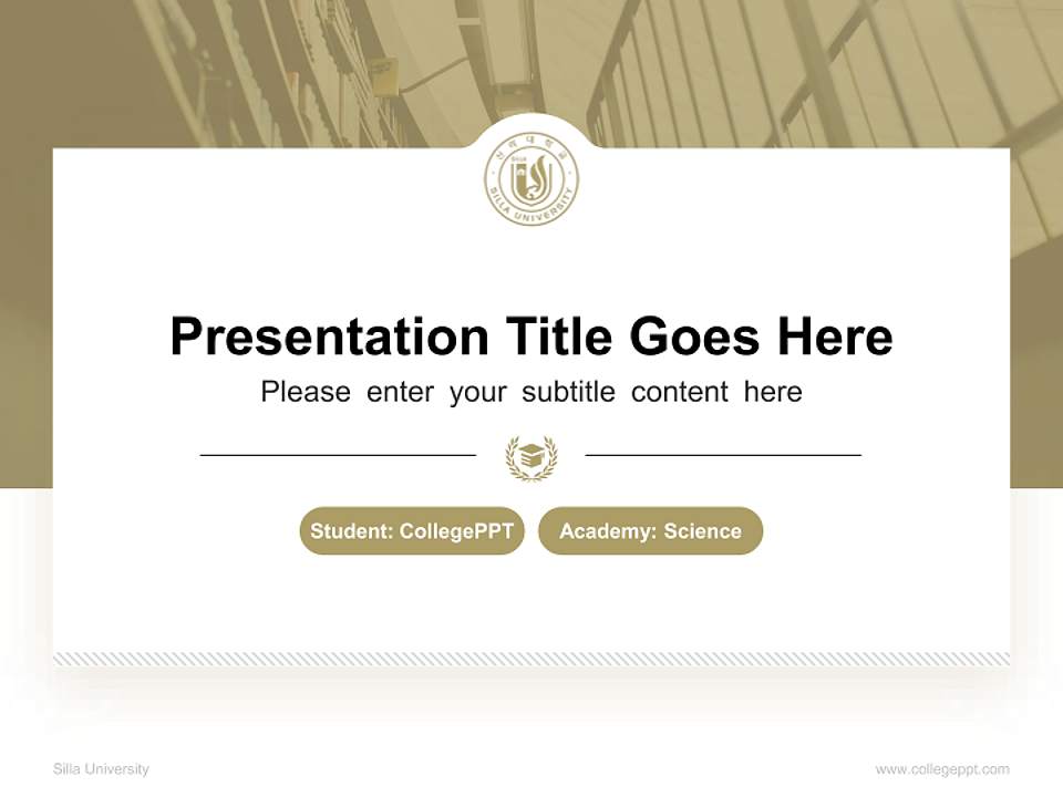 Silla University National Scholarship Defense PPT Template4:3 ratio PPT effect preview image4