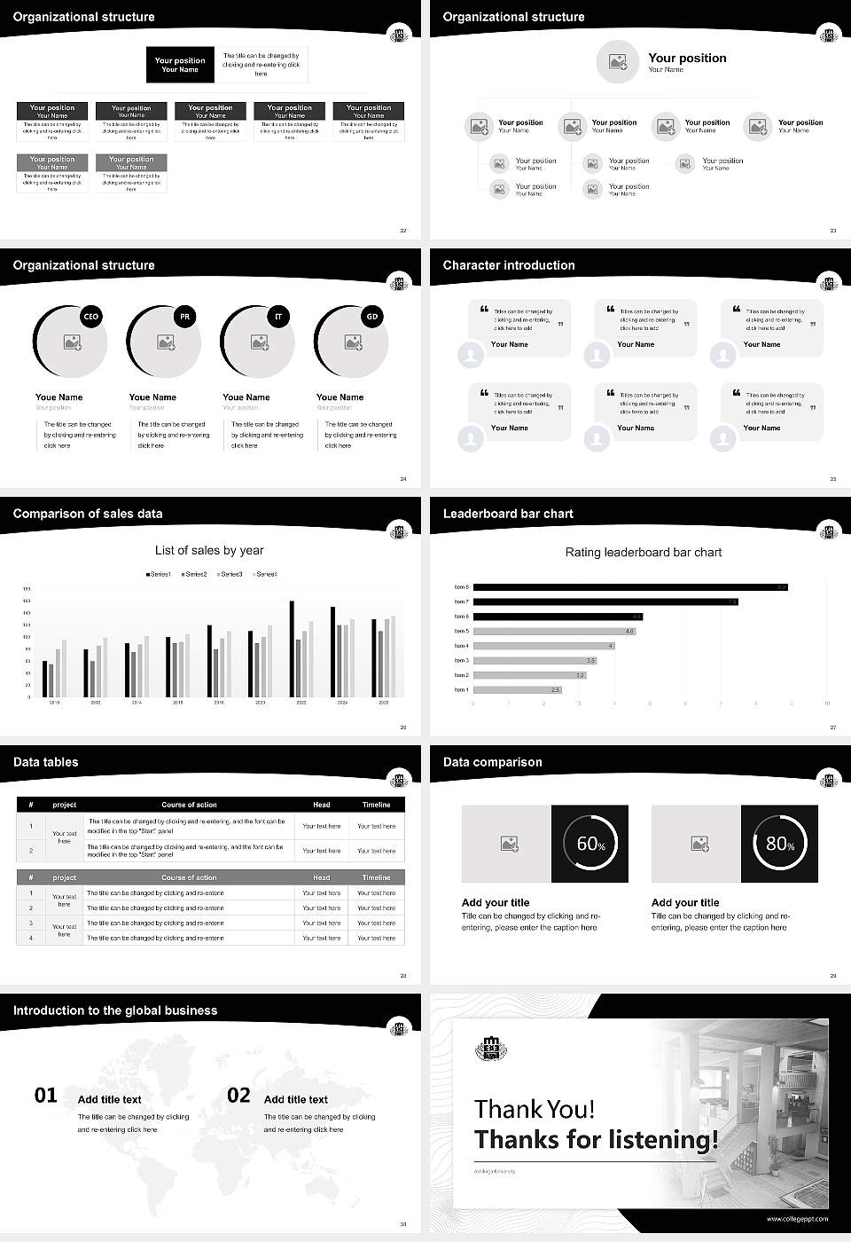 Ashikaga University Academic Presentation/Research Findings Report PPT Template16:9 ratio PPT effect preview image4
