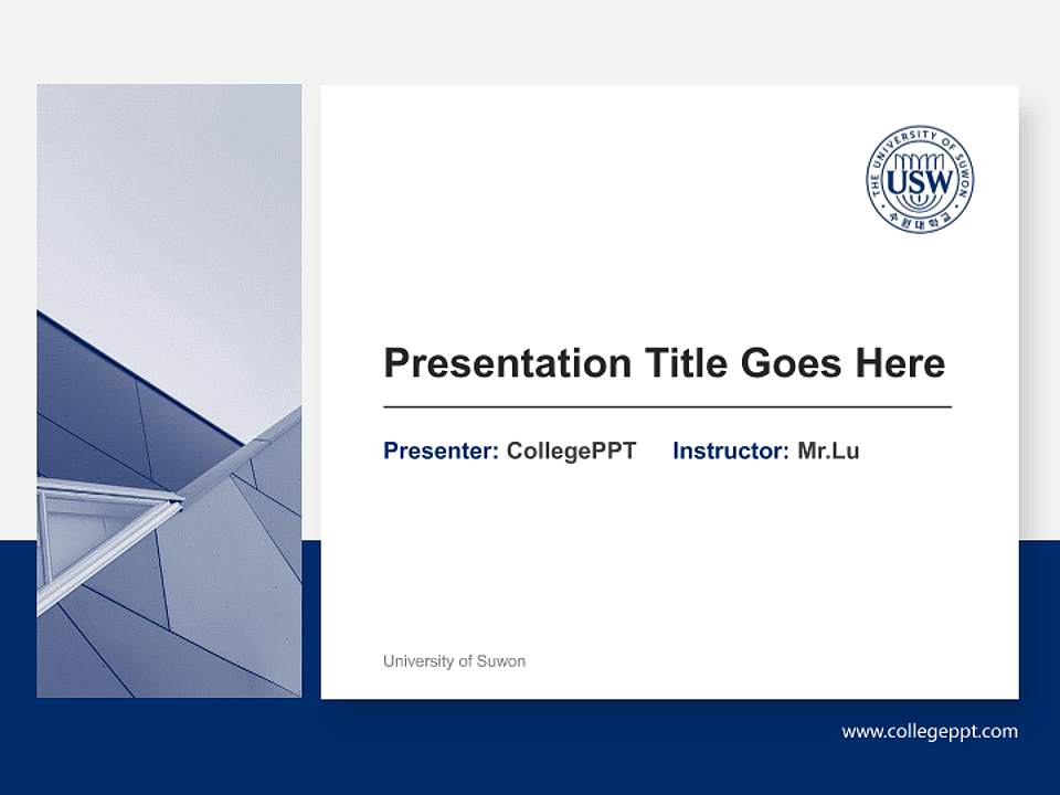 University of Suwon General Purpose PPT Template4:3 ratio PPT effect preview image6