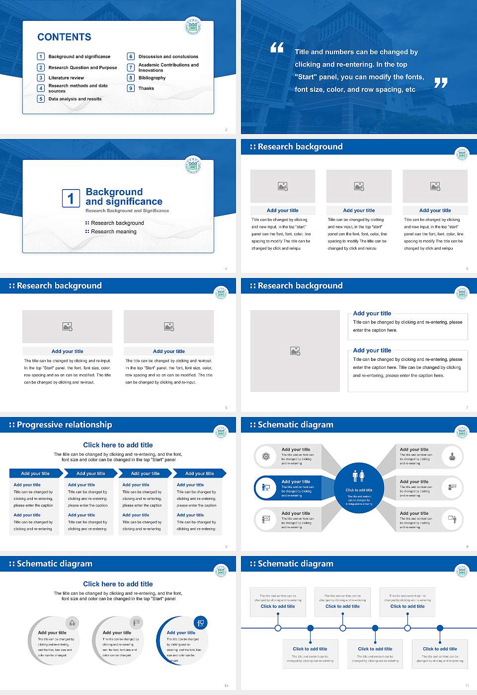Miryang National University Graduation Thesis Defense PPT Template16:9 ratio PPT effect preview image2