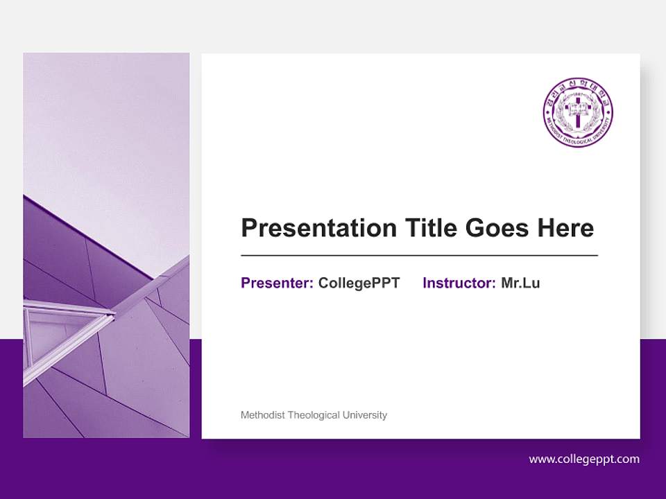 Methodist Theological University General Purpose PPT Template4:3 ratio PPT effect preview image6