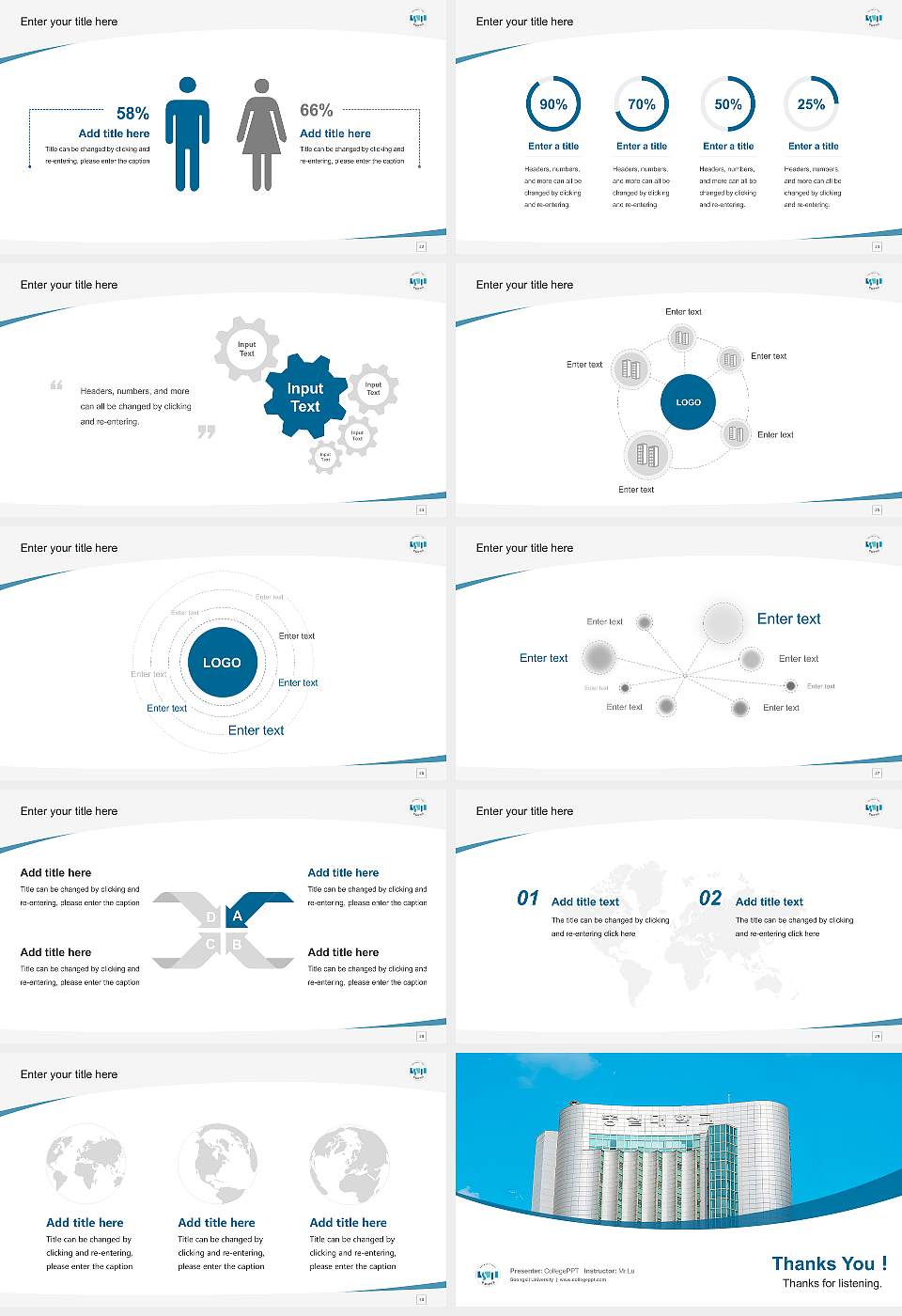 Soongsil University Course/Courseware Creation PPT Template16:9 ratio PPT effect preview image4