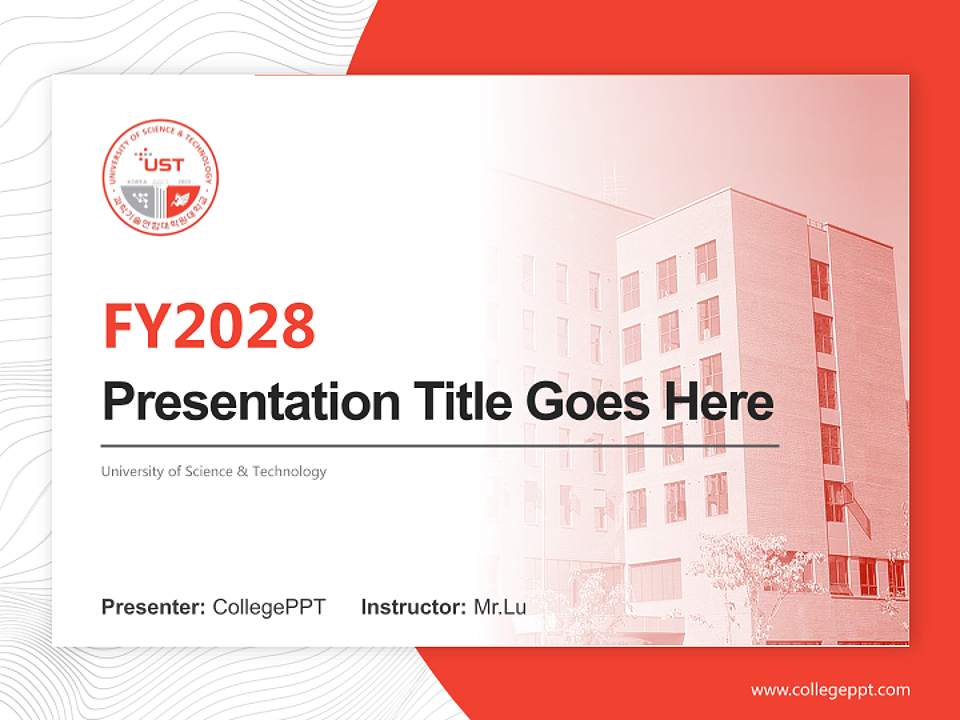 University of Science & Technology Academic Presentation/Research Findings Report PPT Template4:3 ratio PPT effect preview image5