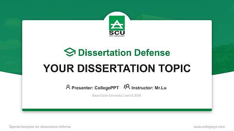 Seoul Cyber University Graduation Thesis Defense PPT Template