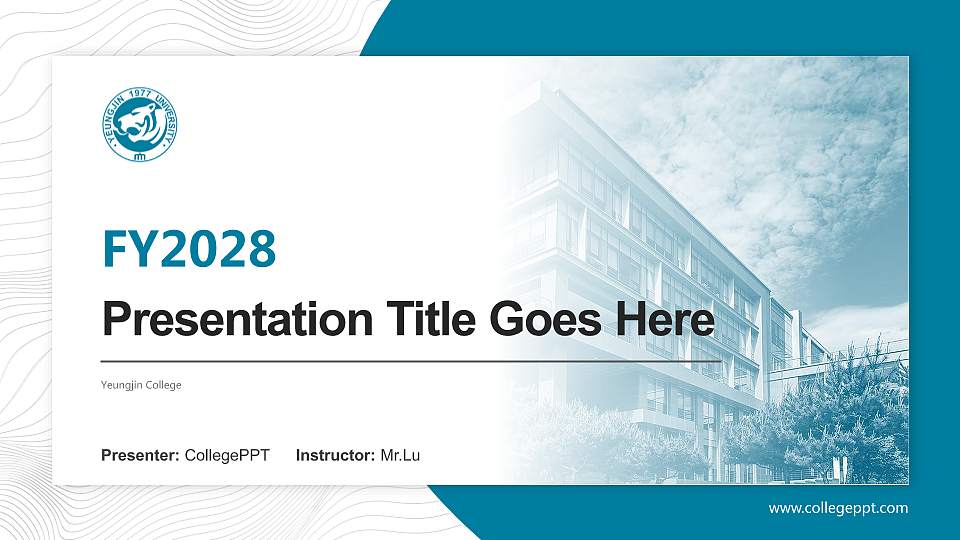 Yeungjin College Academic Presentation/Research Findings Report PPT Template16:9 ratio PPT effect preview image