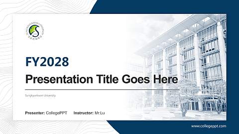 Sungkyunkwan University Academic Presentation/Research Findings Report PPT Template