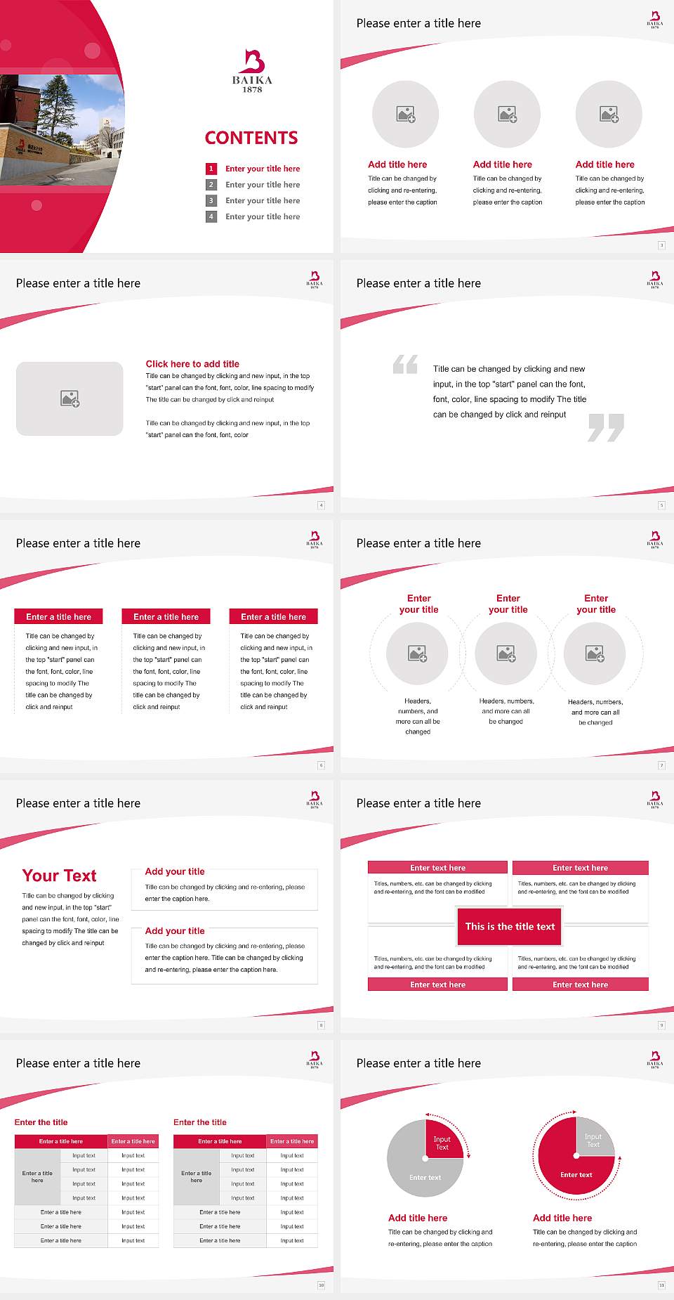 Baika Women’s University Course/Courseware Creation PPT Template4:3 ratio PPT effect preview image2