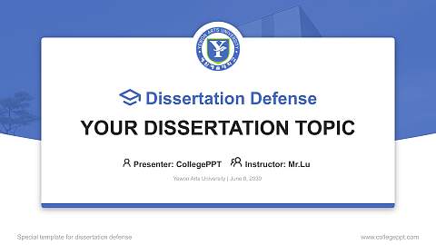 Yewon Arts University Graduation Thesis Defense PPT Template