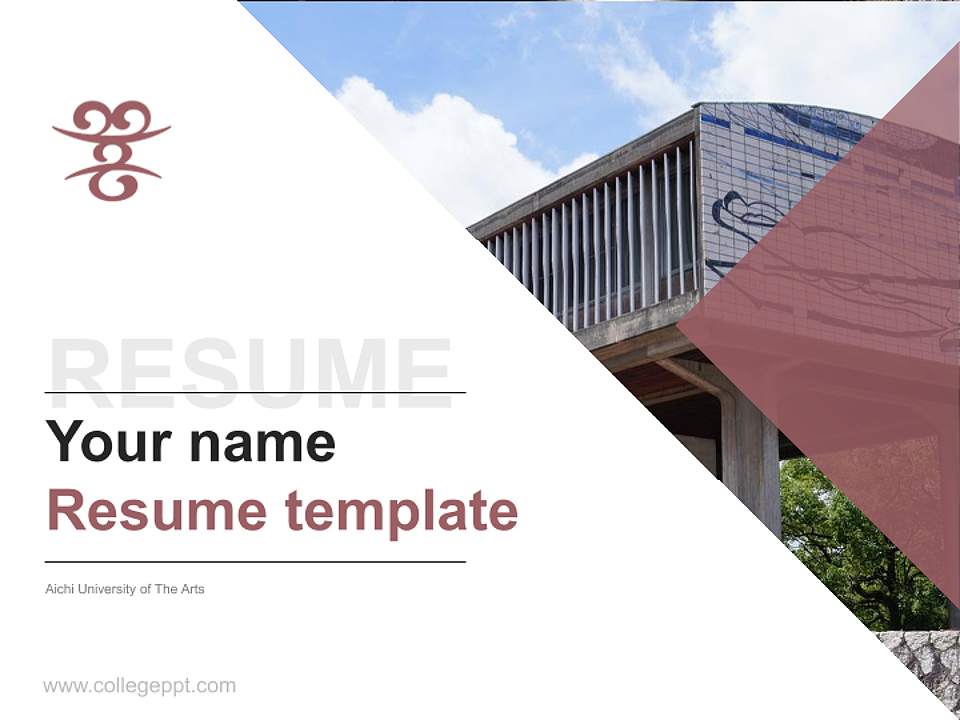 Aichi University of The Arts Resume PPT Template4:3 ratio PPT effect preview image5