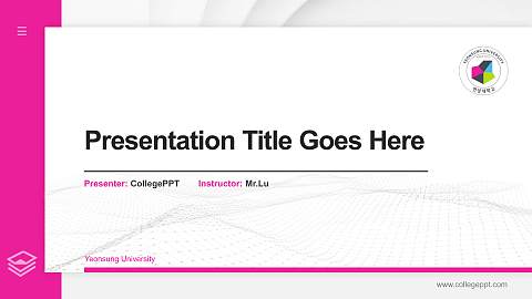Yeonsung University Thesis Proposal/Graduation Defense PPT Template