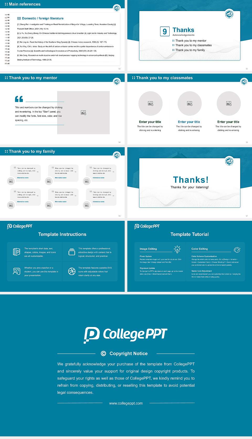 Yeungjin College Graduation Thesis Defense PPT Template16:9 ratio PPT effect preview image7