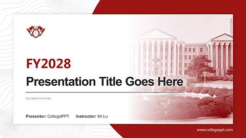 Kyunghee University Academic Presentation/Research Findings Report PPT Template