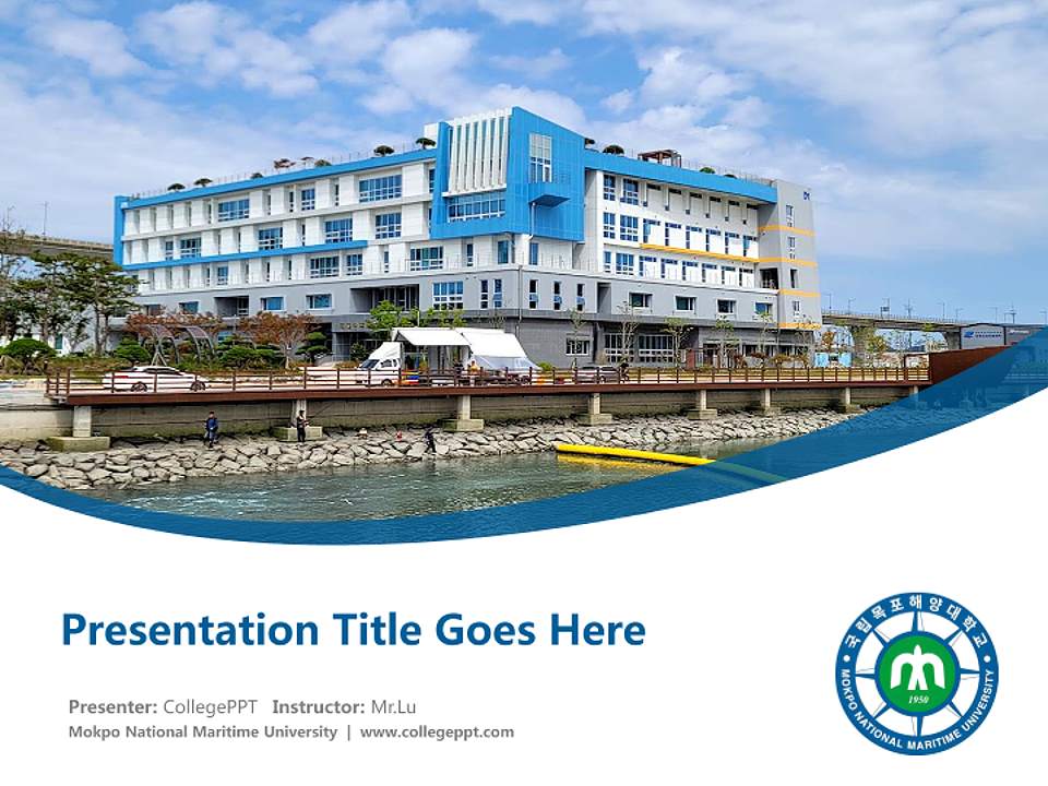 Mokpo National Maritime University Course/Courseware Creation PPT Template4:3 ratio PPT effect preview image5