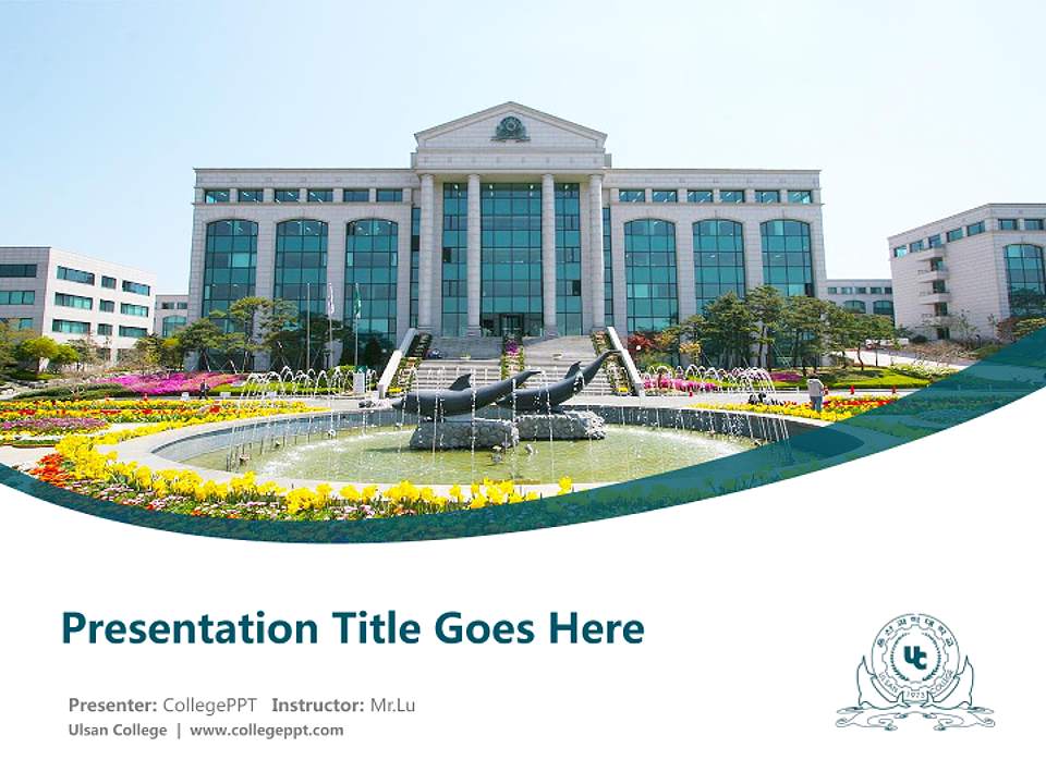 Ulsan College Course/Courseware Creation PPT Template4:3 ratio PPT effect preview image5