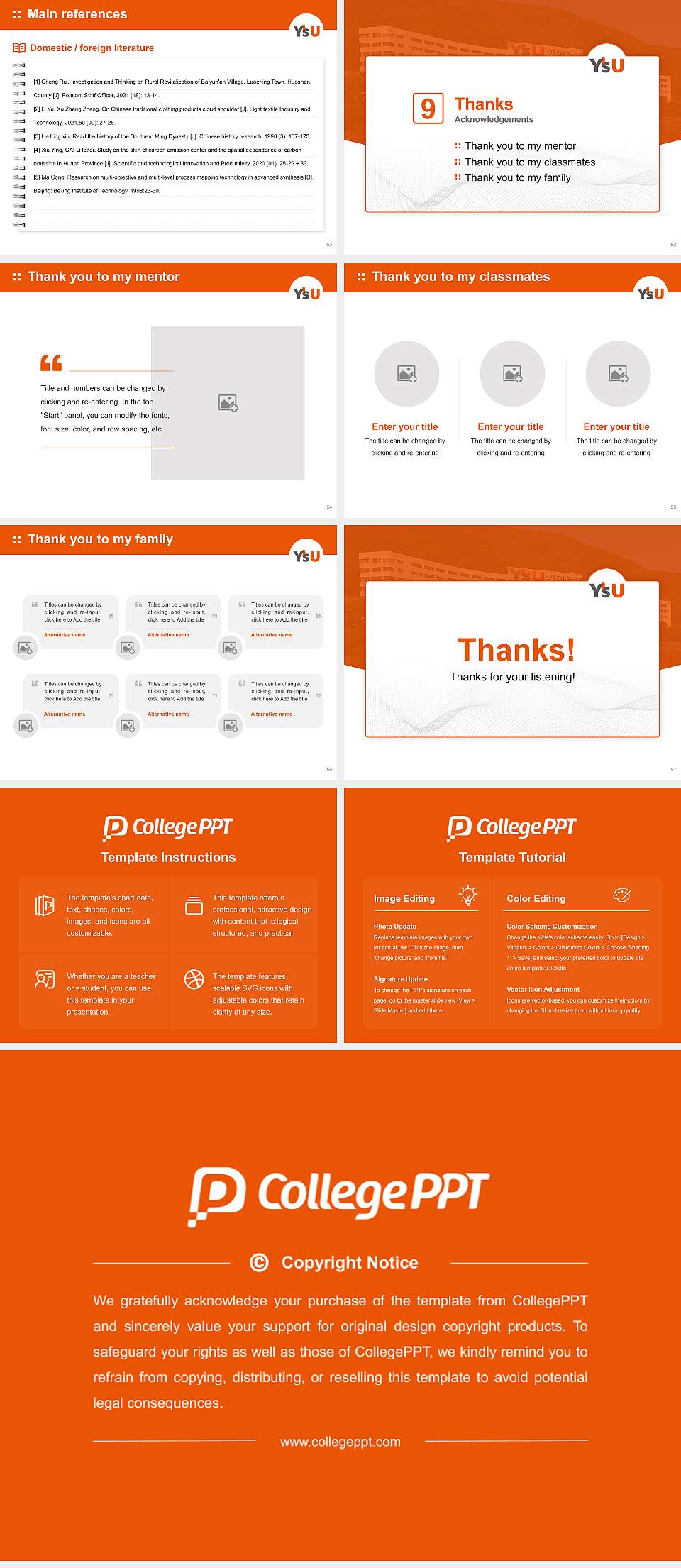 Youngsan University Graduation Thesis Defense PPT Template4:3 ratio PPT effect preview image7