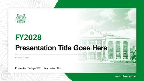 University of Ulsan Academic Presentation/Research Findings Report PPT Template