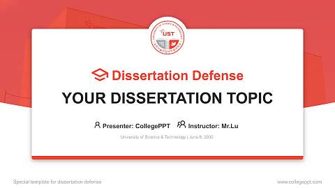 University of Science & Technology Graduation Thesis Defense PPT Template