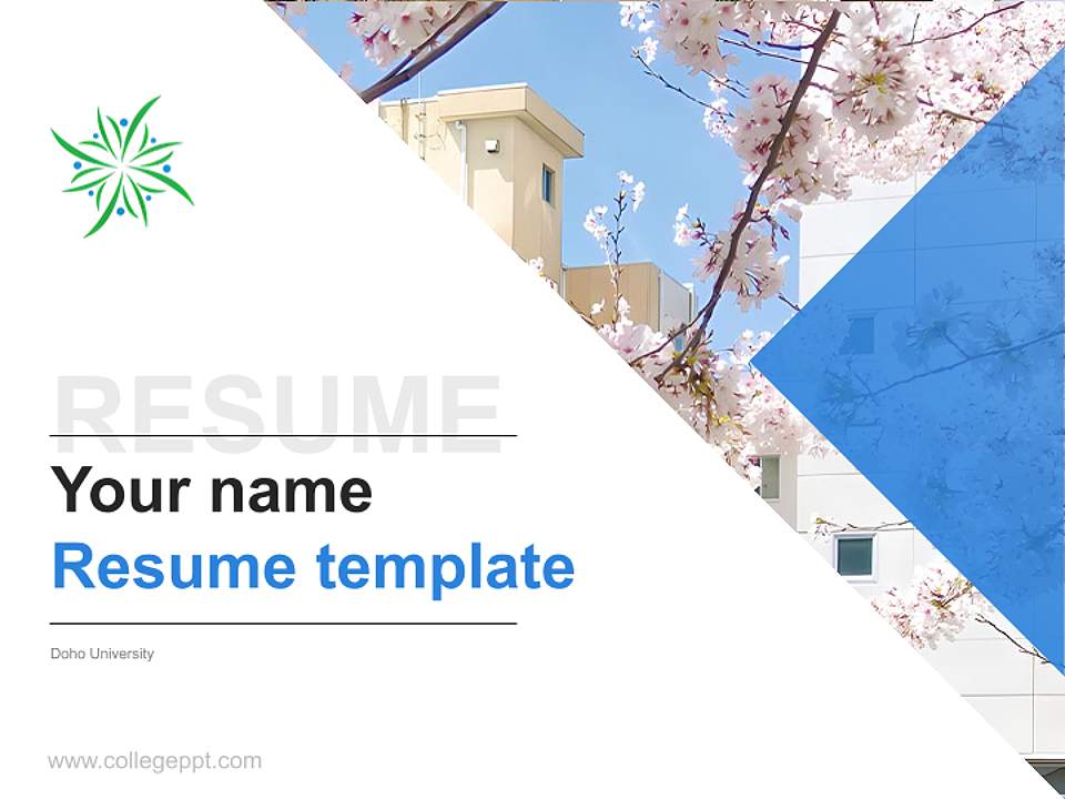 Doho University Resume PPT Template4:3 ratio PPT effect preview image5