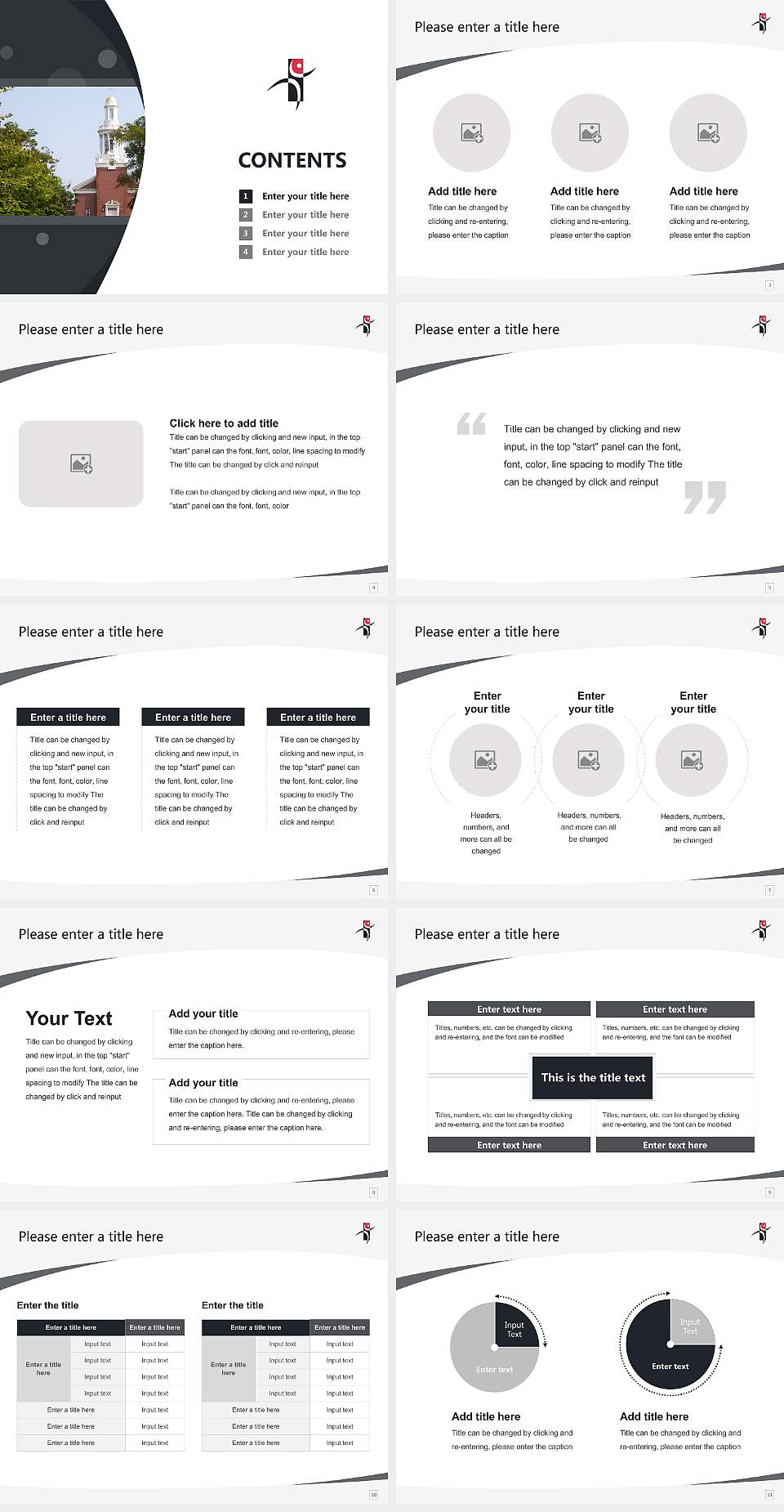 Yaeil Seminary Course/Courseware Creation PPT Template4:3 ratio PPT effect preview image2
