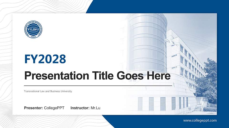 Transnational Law and Business University Academic Presentation/Research Findings Report PPT Template16:9 ratio PPT effect preview image