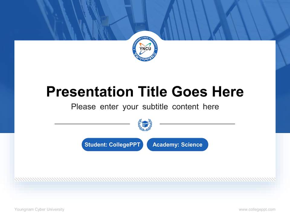 Youngnam Cyber University National Scholarship Defense PPT Template4:3 ratio PPT effect preview image4