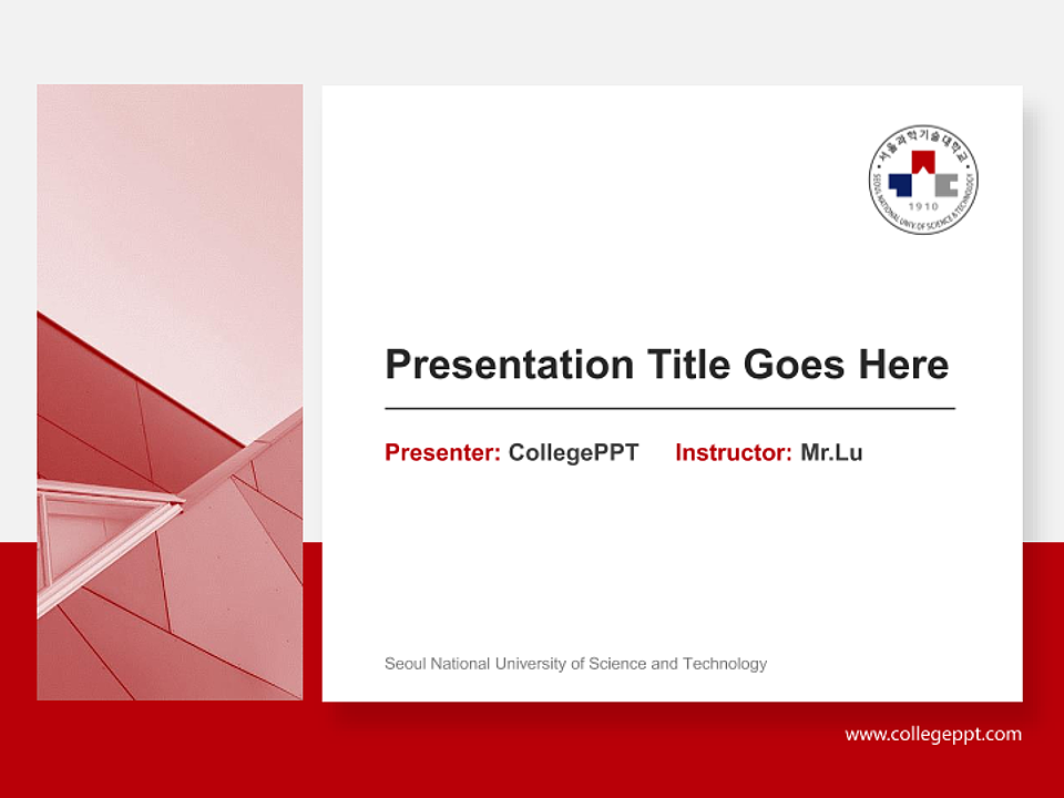 Seoul National University of Science and Technology General Purpose PPT Template_Slide preview image1