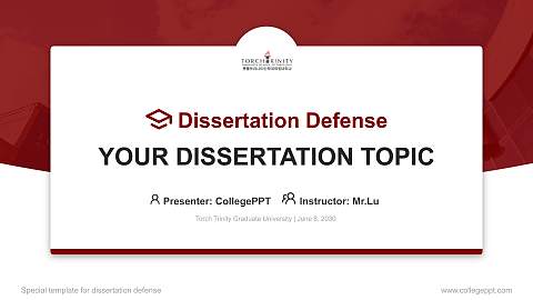Torch Trinity Graduate University Graduation Thesis Defense PPT Template