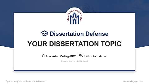 Masan University Graduation Thesis Defense PPT Template