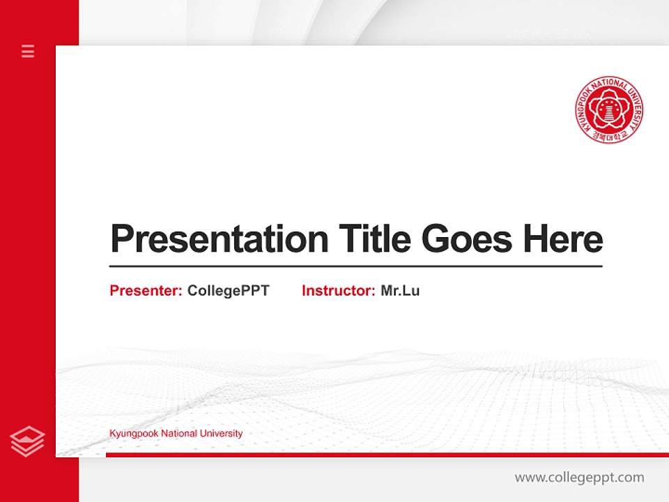 Kyungpook National University Thesis Proposal/Graduation Defense PPT Template4:3 ratio PPT effect preview image5