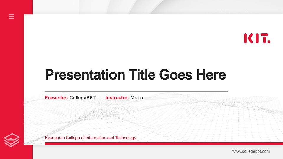 Kyungnam College of Information and Technology Thesis Proposal/Graduation Defense PPT Template16:9 ratio PPT effect preview image